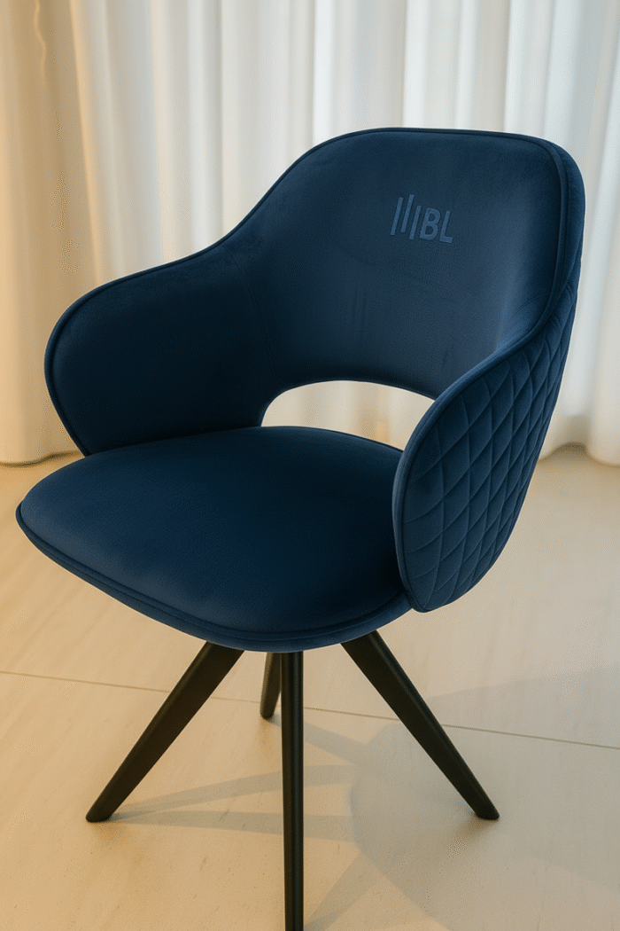 Prémium kék bársony karosszék – BL Design