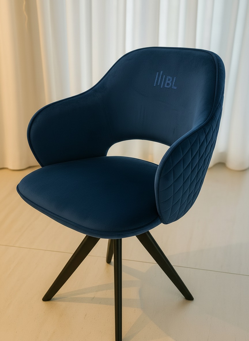 Prémium kék bársony karosszék – BL Design