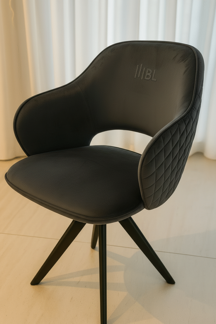 Prémium antracit bársony karosszék – BL Design (másolat)