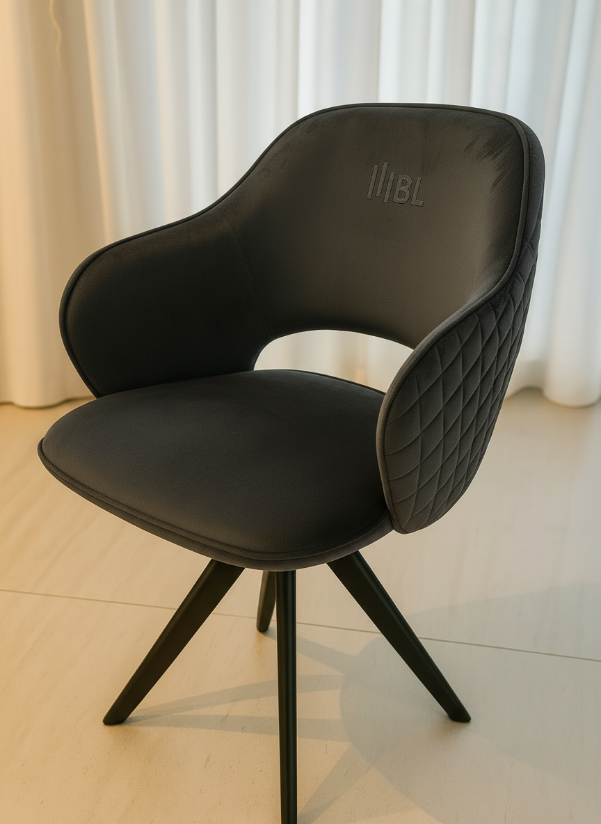 Prémium antracit bársony karosszék – BL Design (másolat)