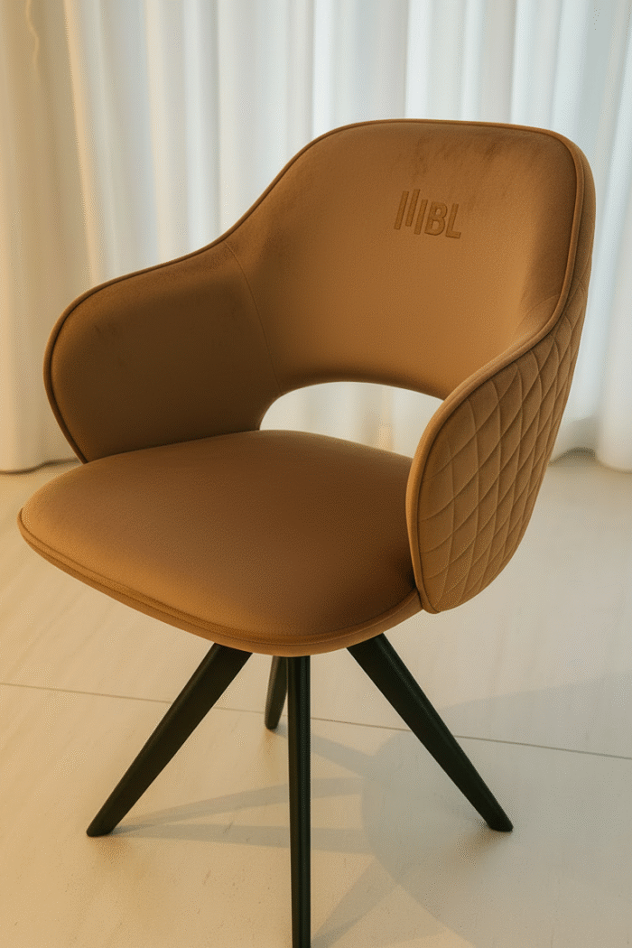 Prémium barna bársony karosszék – BL Design